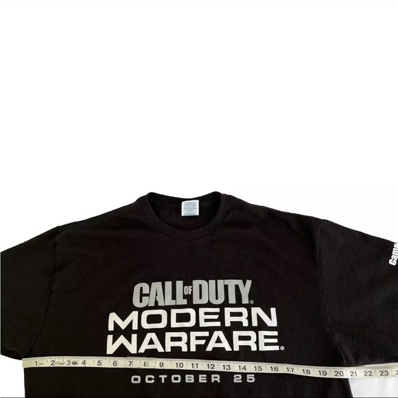 Call of Duty Modern Warfare T-Shirt Mens Size L Black Gamestop Promo Release - Picture 6 of 8
